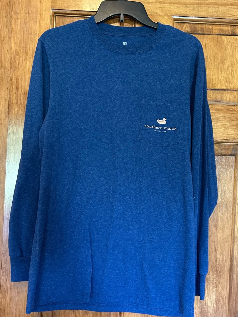 Southern Marsh Long Sleeve Pocket Tee - Blue